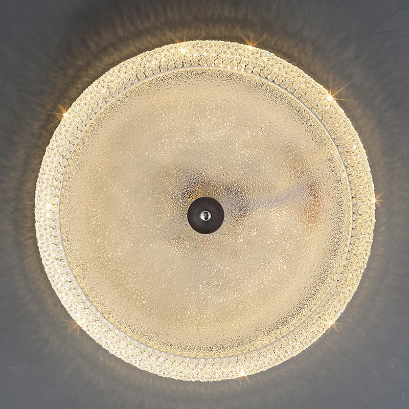 Plafonnier LED en fer acrylique géométrique cercle minimaliste moderne pour chambre 