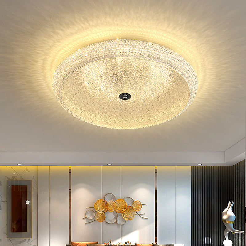 Plafonnier LED en fer acrylique géométrique cercle minimaliste moderne pour chambre 