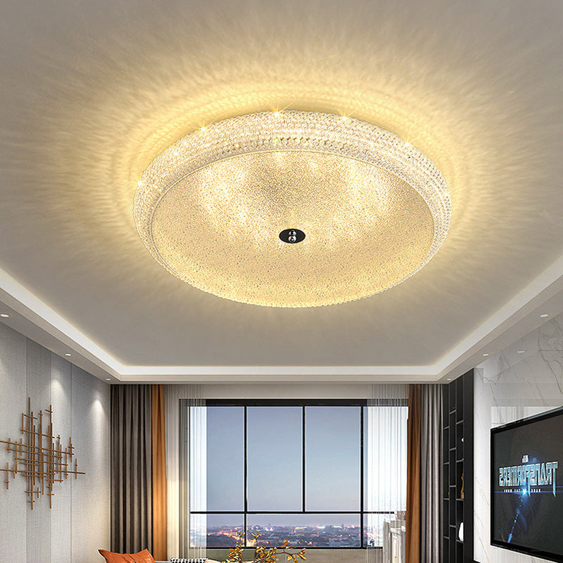 Plafonnier LED en fer acrylique géométrique cercle minimaliste moderne pour chambre 