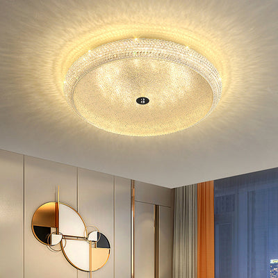 Plafonnier LED en fer acrylique géométrique cercle minimaliste moderne pour chambre 