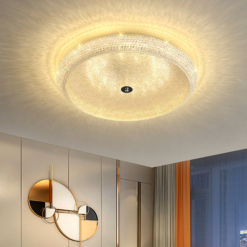 Plafonnier LED en fer acrylique géométrique cercle minimaliste moderne pour chambre 