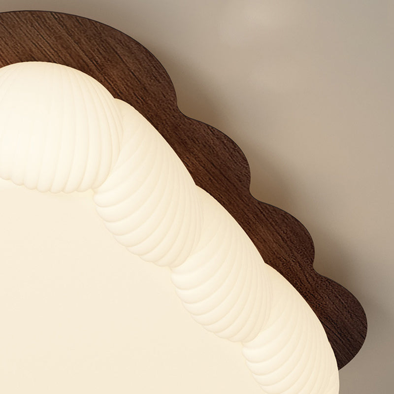 Plafonnier LED rond en fer acrylique géométrique simplicité contemporaine pour chambre 