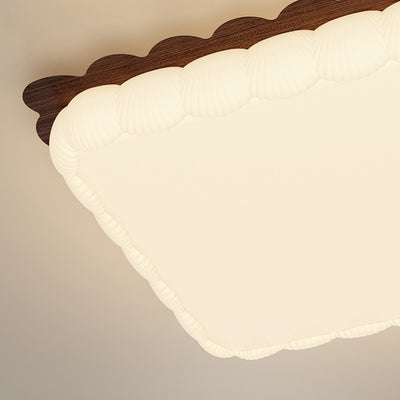 Plafonnier LED rond en fer acrylique géométrique simplicité contemporaine pour chambre 