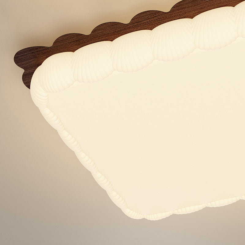 Plafonnier LED rond en fer acrylique géométrique simplicité contemporaine pour chambre 