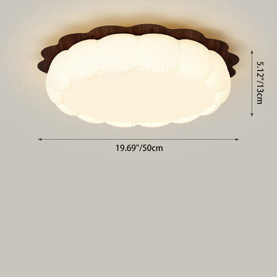 Plafonnier LED rond en fer acrylique géométrique simplicité contemporaine pour chambre 