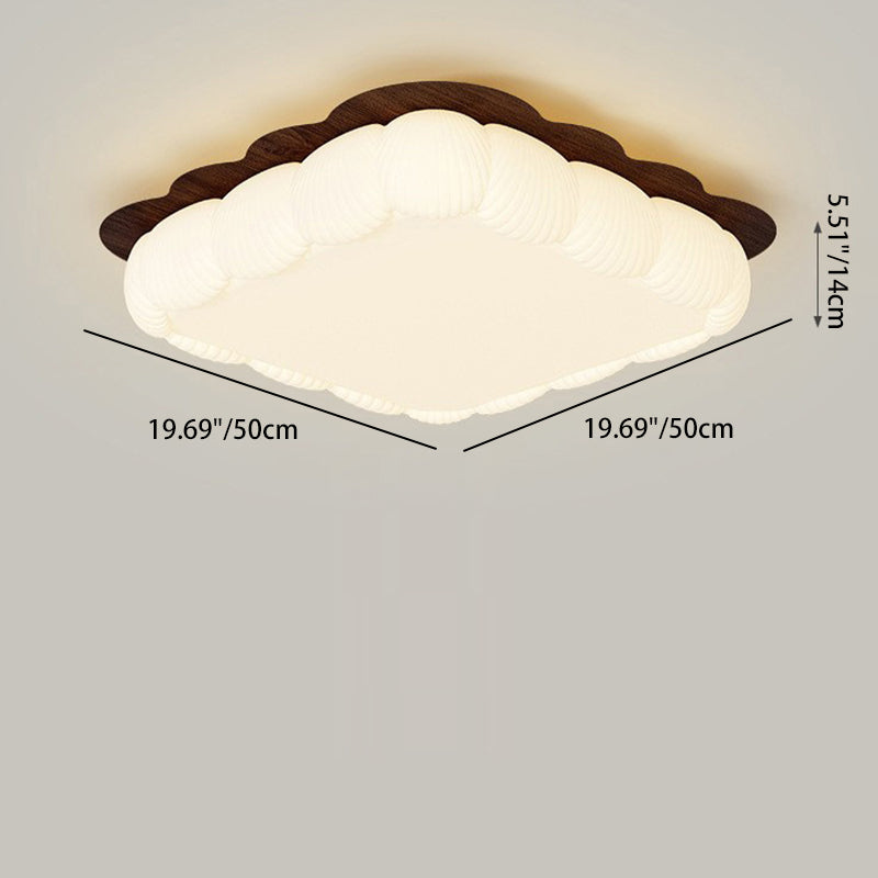 Plafonnier LED rond en fer acrylique géométrique simplicité contemporaine pour chambre 