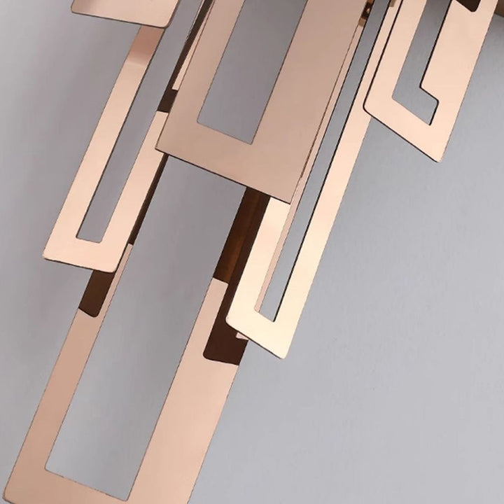 Lámpara de Aplique de Pared de 2 Luces Rectangular de Cristal de Lujo Moderno para Sala de Estar 
