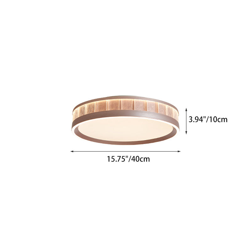 Contemporary Luxury Aluminum Acrylic Geometry Round LED Flush Mount Ceiling Light For Bedroom