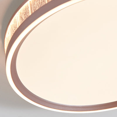 Contemporary Luxury Aluminum Acrylic Geometry Round LED Flush Mount Ceiling Light For Bedroom