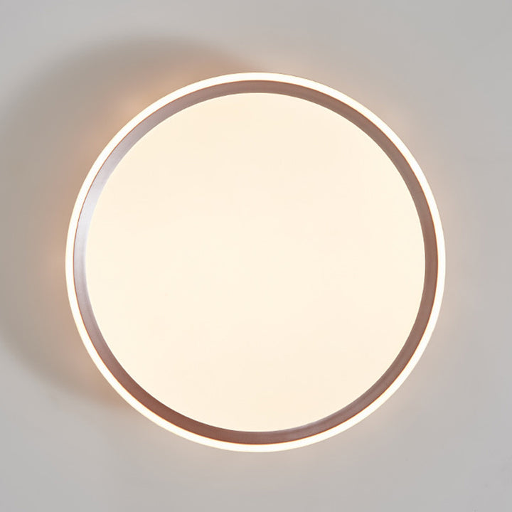 Lustre encastré rond à LED en aluminium acrylique géométrique de luxe contemporain pour chambre 