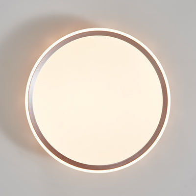 Contemporary Luxury Aluminum Acrylic Geometry Round LED Flush Mount Ceiling Light For Bedroom