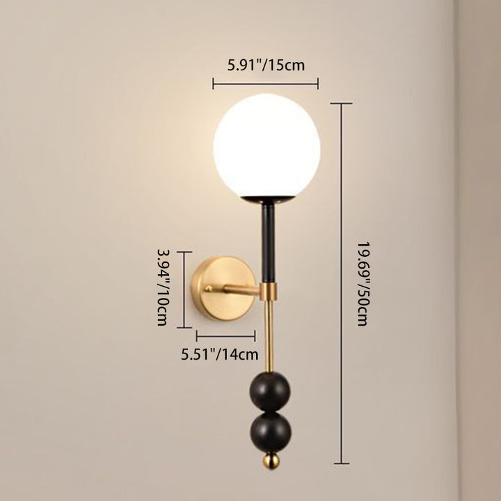 Applique murale 1 lumière avec matériel d'abat-jour en verre traditionnel français pour salon 