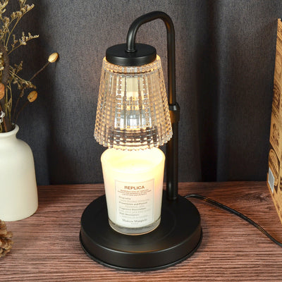 Moderne Einfachheit Eisen Glas Zylinderschirm 1-Licht Schmelzendes Wachs Tischlampe für Schlafzimmer 