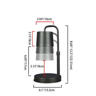Moderne Einfachheit Eisen Glas Zylinderschirm 1-Licht Schmelzendes Wachs Tischlampe für Schlafzimmer 