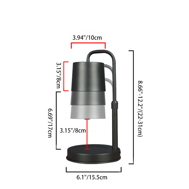 Moderne Einfachheit Eisen Glas Zylinderschirm 1-Licht Schmelzendes Wachs Tischlampe für Schlafzimmer 