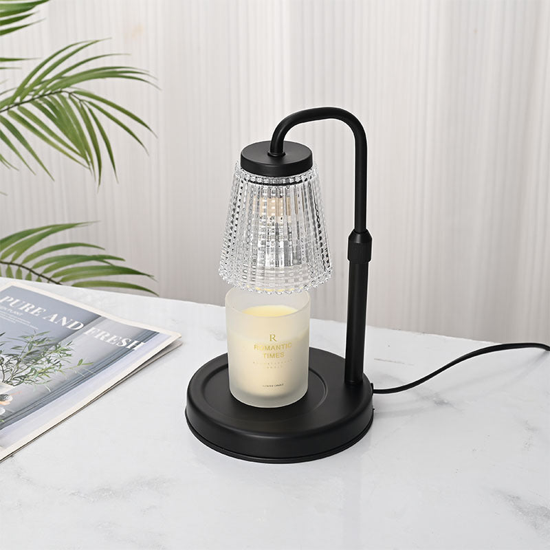 Moderne Einfachheit Eisen Glas Zylinderschirm 1-Licht Schmelzendes Wachs Tischlampe für Schlafzimmer 