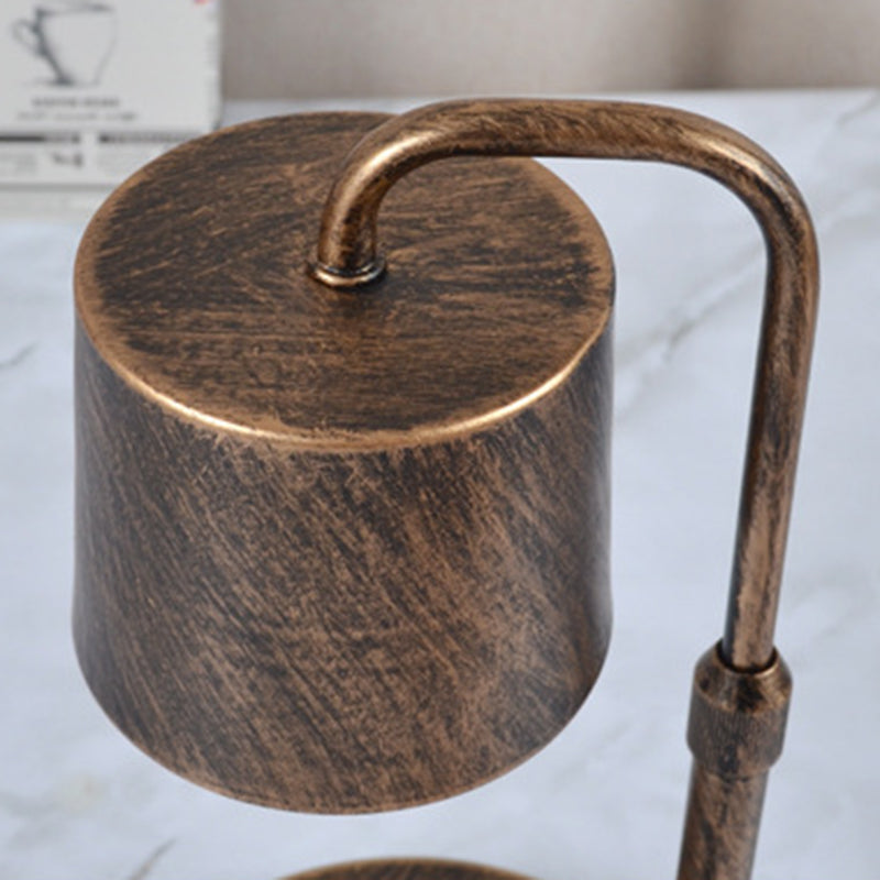 Moderne Einfachheit Eisen Glas Zylinderschirm 1-Licht Schmelzendes Wachs Tischlampe für Schlafzimmer 