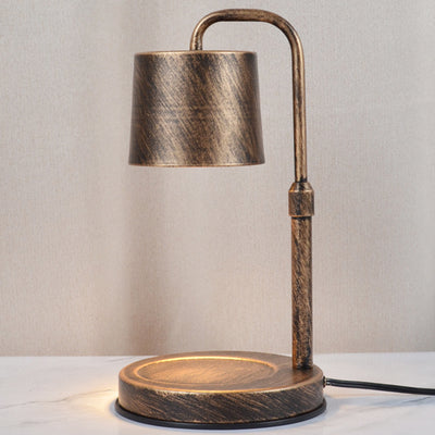 Moderne Einfachheit Eisen Glas Zylinderschirm 1-Licht Schmelzendes Wachs Tischlampe für Schlafzimmer 