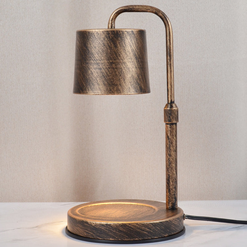Moderne Einfachheit Eisen Glas Zylinderschirm 1-Licht Schmelzendes Wachs Tischlampe für Schlafzimmer 