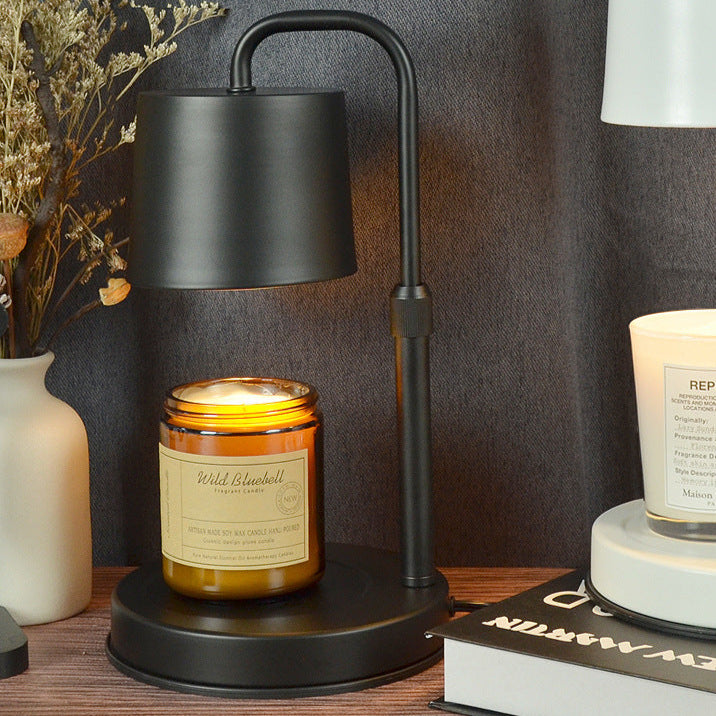 Moderne Einfachheit Eisen Glas Zylinderschirm 1-Licht Schmelzendes Wachs Tischlampe für Schlafzimmer 