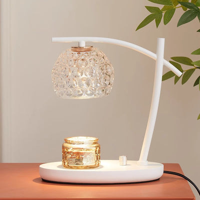 Lámpara de mesa de cera derretida de 1 luz con pantalla de globo de vidrio para barco de simplicidad contemporánea para dormitorio 