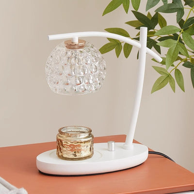 Lámpara de mesa de cera derretida de 1 luz con pantalla de globo de vidrio para barco de simplicidad contemporánea para dormitorio 