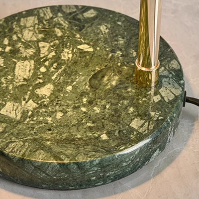 Lámpara de mesa de cera derretida de 1 luz con base de mármol y pantalla de flor de vidrio de hierro de simplicidad moderna para dormitorio 