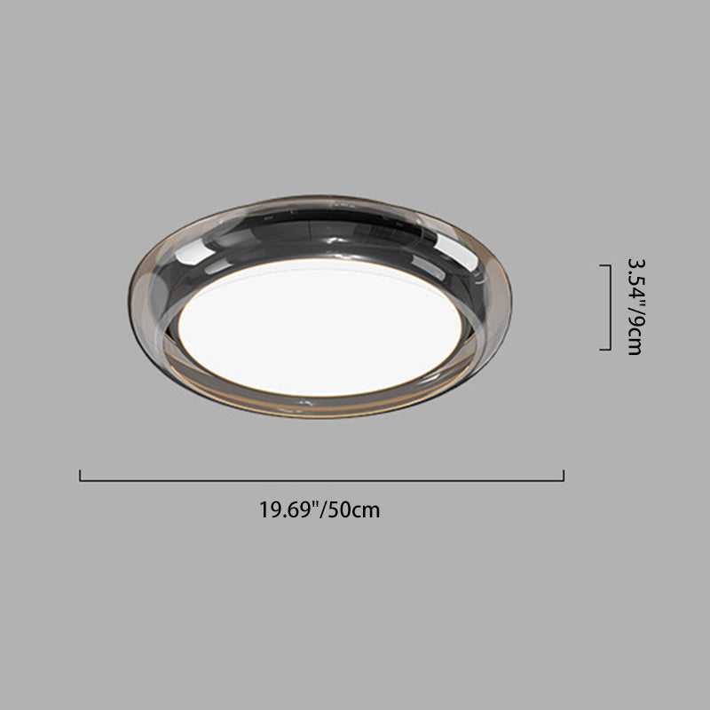 Moderne minimalistische Hardware Acryl Geometrie Kreis LED Deckenleuchte für Wohnzimmer 