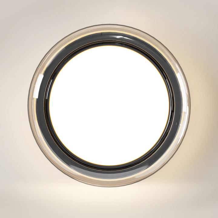 Lumière de plafond moderne minimaliste en acrylique géométrique cercle LED pour salon 