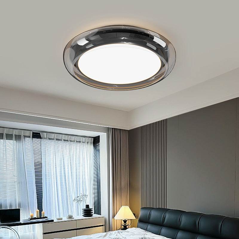 Lumière de plafond moderne minimaliste en acrylique géométrique cercle LED pour salon 