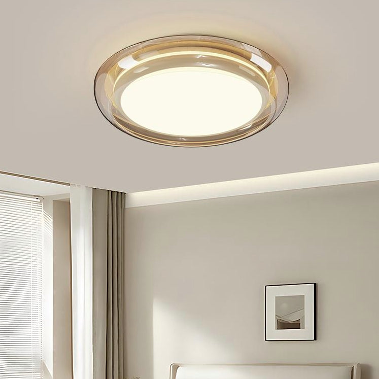 Moderne minimalistische Hardware Acryl Geometrie Kreis LED Deckenleuchte für Wohnzimmer 
