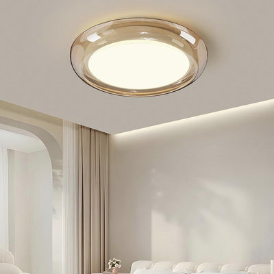 Moderne minimalistische Hardware Acryl Geometrie Kreis LED Deckenleuchte für Wohnzimmer 