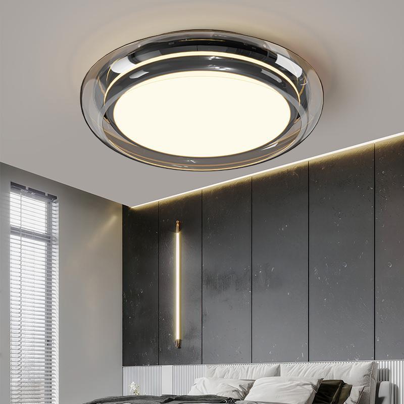Moderne minimalistische Hardware Acryl Geometrie Kreis LED Deckenleuchte für Wohnzimmer 