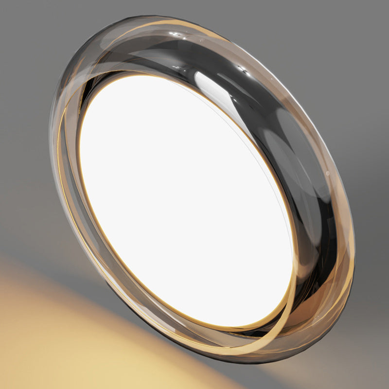 Lumière de plafond moderne minimaliste en acrylique géométrique cercle LED pour salon 