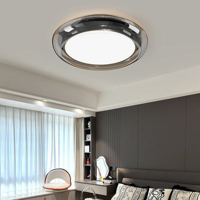 Moderne minimalistische Hardware Acryl Geometrie Kreis LED Deckenleuchte für Wohnzimmer 