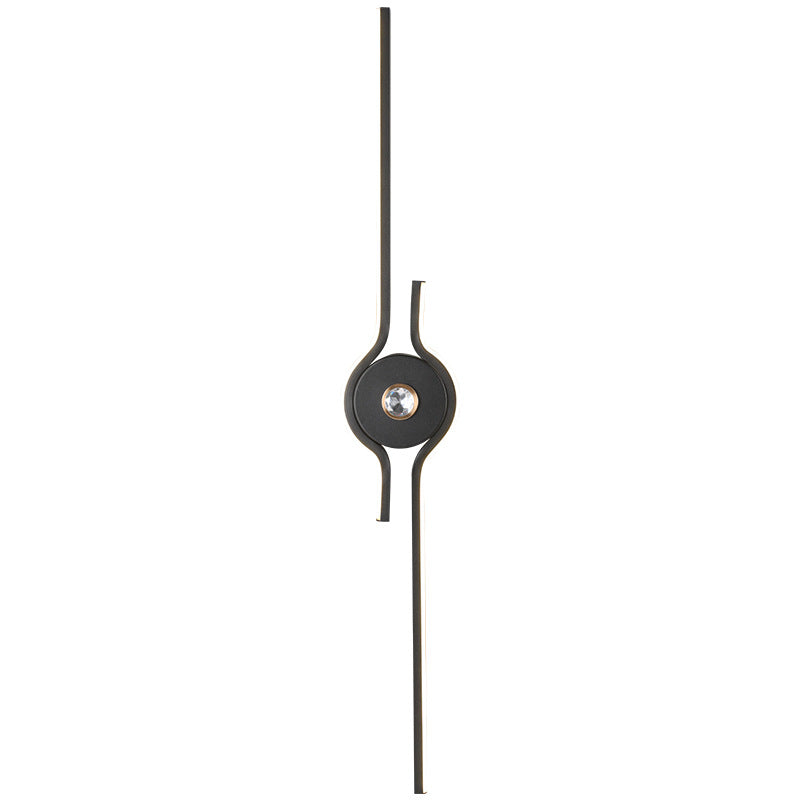 Modern Minimalist Aluminum Iron Long Strip LED Wall Sconce Lamp For Living Room