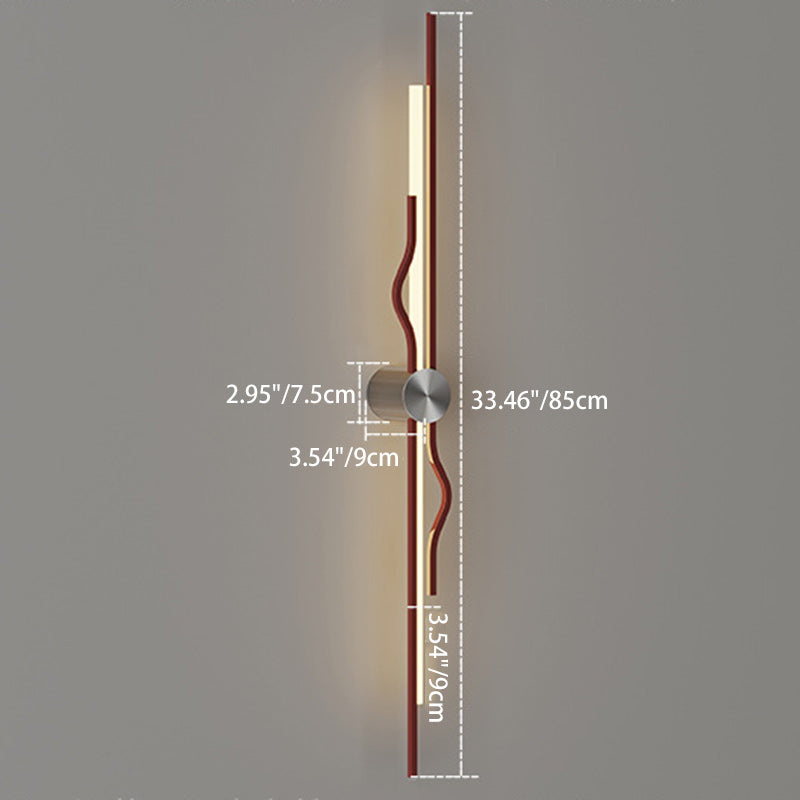 Modern Minimalist Corrugated Acrylic Iron LED Wall Sconce Lamp For Living Room