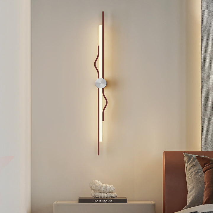 مصباح حائط LED من الحديد والأكريليك المموج بتصميم حديث وبسيط لغرفة المعيشة 