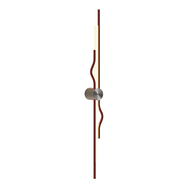 Modern Minimalist Corrugated Acrylic Iron LED Wall Sconce Lamp For Living Room