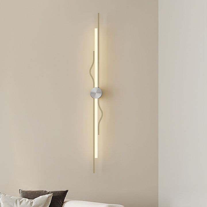 مصباح حائط LED من الحديد والأكريليك المموج بتصميم حديث وبسيط لغرفة المعيشة 