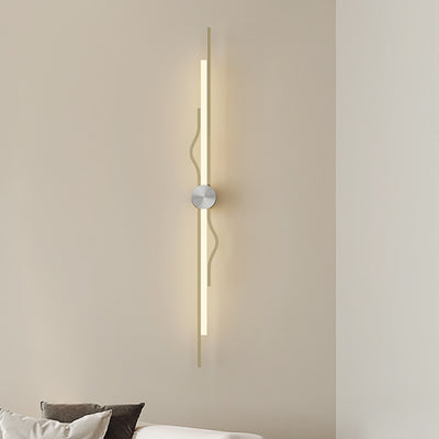 Modern Minimalist Corrugated Acrylic Iron LED Wall Sconce Lamp For Living Room