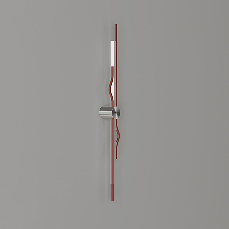 Modern Minimalist Corrugated Acrylic Iron LED Wall Sconce Lamp For Living Room