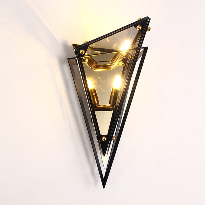 Applique murale 1 lumière en verre à matériel rhombique créatif contemporain pour chambre 