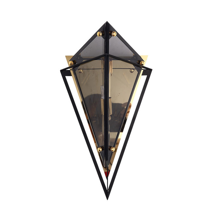 Applique murale 1 lumière en verre à matériel rhombique créatif contemporain pour chambre 