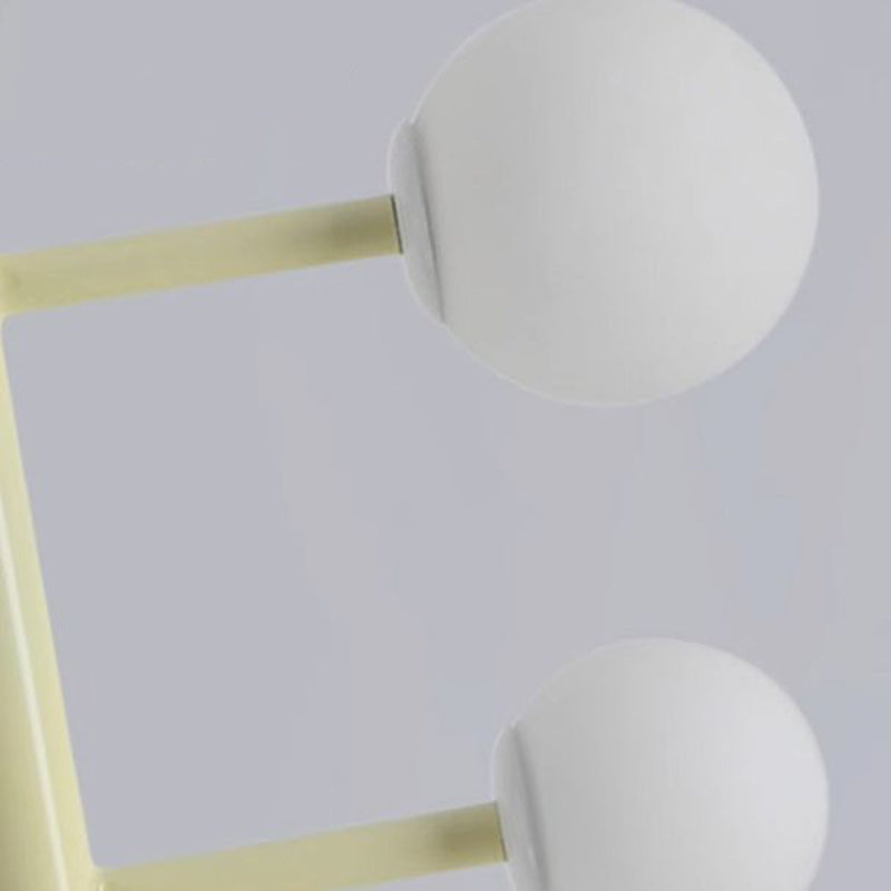 Lampadaire contemporain nordique coloré en forme de pain de sucre rond en fer et verre avec 1 lumière pour salon 