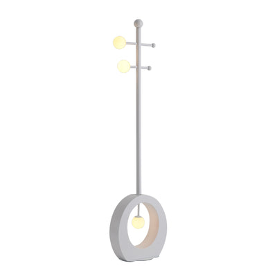 Lampadaire contemporain nordique coloré en forme de pain de sucre rond en fer et verre avec 1 lumière pour salon 