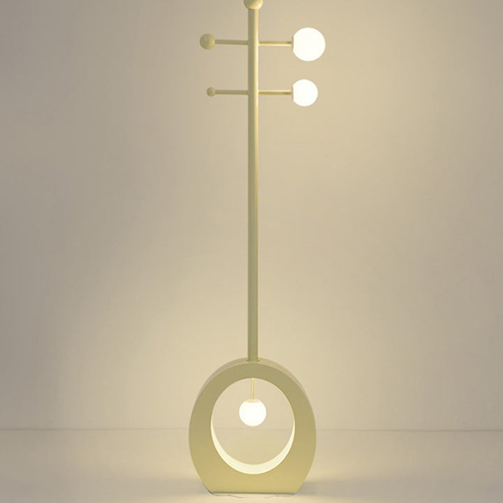 Contemporary Creative Cartoon Violin Iron Glass 3-Light Standing Floor Lamp For Living Room
