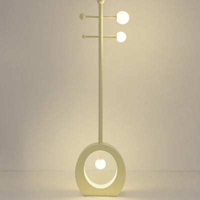 Lampadaire contemporain nordique coloré en forme de pain de sucre rond en fer et verre avec 1 lumière pour salon 