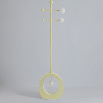 Lampadaire contemporain nordique coloré en forme de pain de sucre rond en fer et verre avec 1 lumière pour salon 