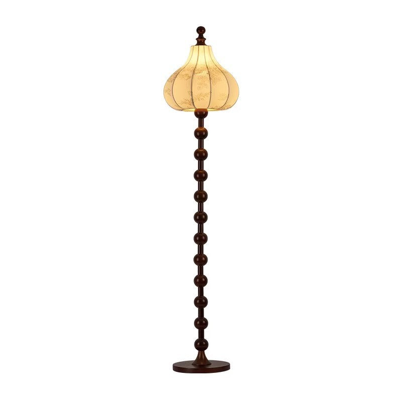 Traditionelle japanische Zylinder-Stehlampe mit Rattan-Flechtwerk und einem Licht für das Wohnzimmer 